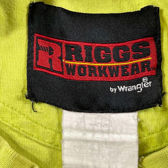 Riggs Workwear by Wrangler Utility Pocket T-Shirt XL Yellow Short Sleeve Pocket - Picture 10 of 11